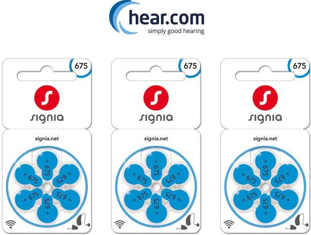 Signia Hearing Aid Battery 675- Pack of 18 Batteries 10966600-Hear.com Stethoscope Case