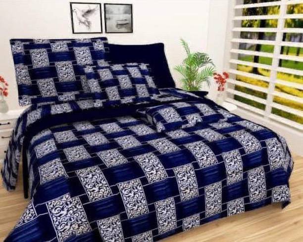 Akshara Loomtex 300 TC Cotton Double Floral Flat Bedsheet
