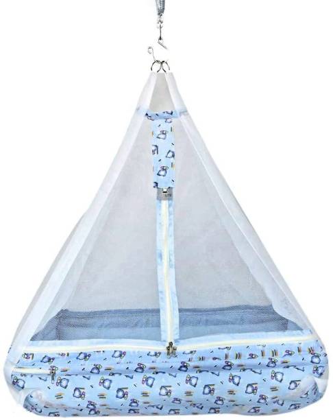 U2CUTE Baby Crib Cradle, JHULA ! TITANIC Baby Hanging Swing Cradle Mosquito Net & Spring, HOT Deal Wholesale Price (BLUE)(TITANIC)