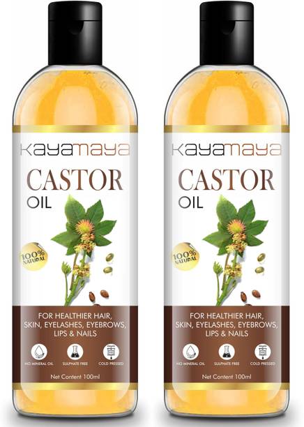 Kayamaya Premium Cold Pressed Castor Oil For Hair and Skin - Pack of 2 Hair Oil