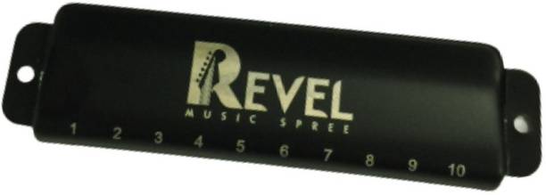 REVEL RVL-HA100CBK Harmonica For Beginner, Hobbyist, Professional black