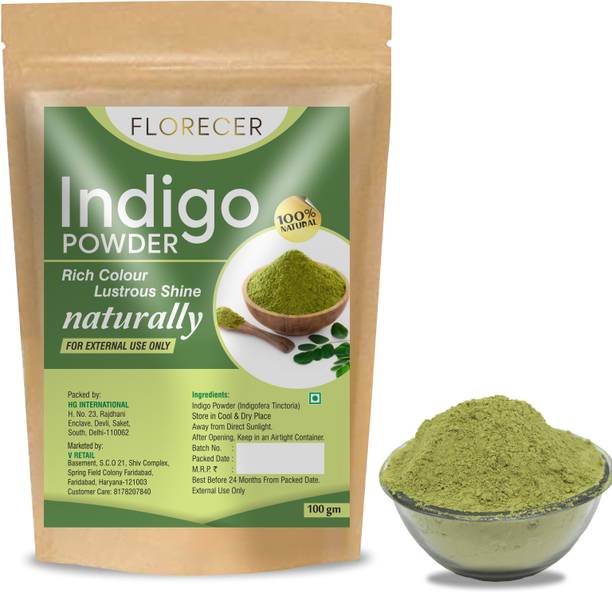 FLORECER 100% Pure Organic Indigo Powder (100 g)