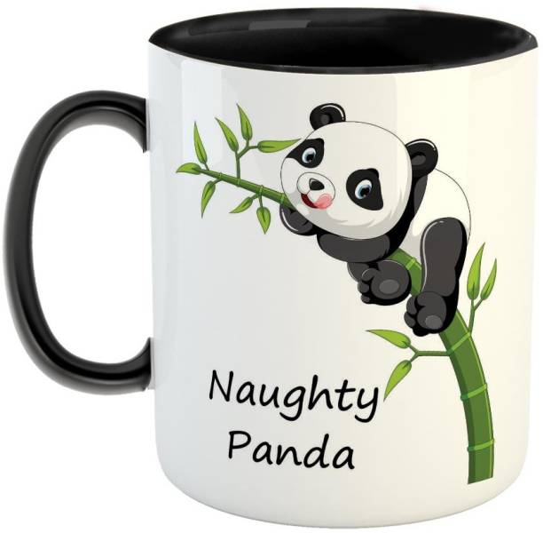 Furnish Fantasy Cute Panda Ceramic Coffee - Best Birthday Gift For Boys, Girls, Kids, Return Gifts - Color - Black (0769) Ceramic Coffee Mug
