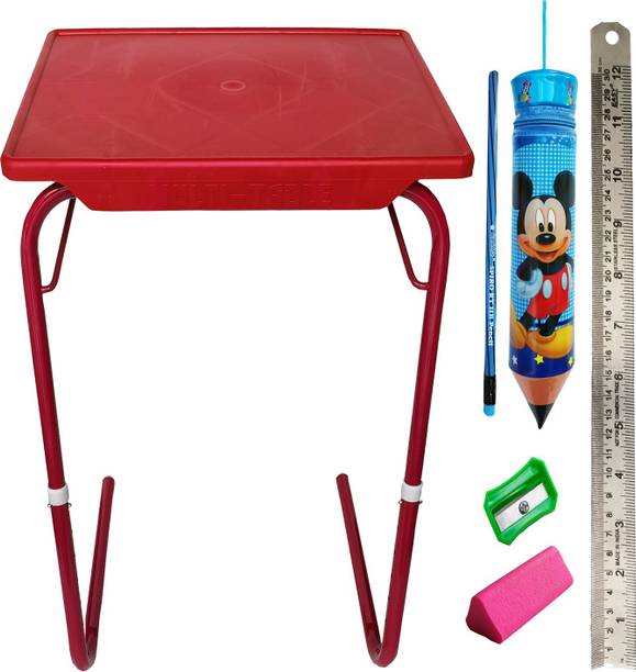 sai praseeda PouchSharpnerEraserMetalScalePencil Plastic Portable Laptop Table