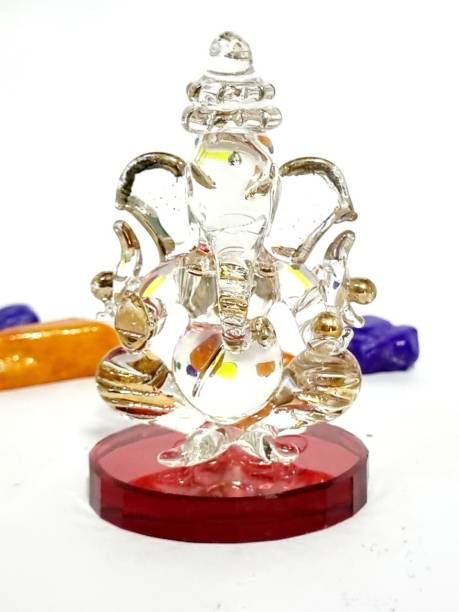 YUVIKA CRAFTS Handcrafted Lord Glass Ganesha Idols for home decor|God idols for car dashboard|Ganesha Idol for car dashboard, gifts And home|Ganesha statue in Religious Idols|ganesh idol in Spiritual &amp; Festive Décor|decoration items for house|handicraft home decor|showpiece figurine|table decoration items|home decor showpieces|Decorative items for room in Racks &amp; Shelves|handicraft items|Ganesh ji ki murti|ganpati |statues|statue of gods |statue for car|statue for home|Showpieces &amp;Figurines|showpiece gift sets|showpiece for living room|Ganesha showpiece |showpieces in home Decorative Showpiece Decorative Showpiece  -  8.5 cm