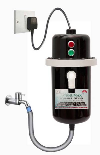 RENUMAX 1 L Instant Water Geyser (Instant portable water heater geyser for use home, Black)