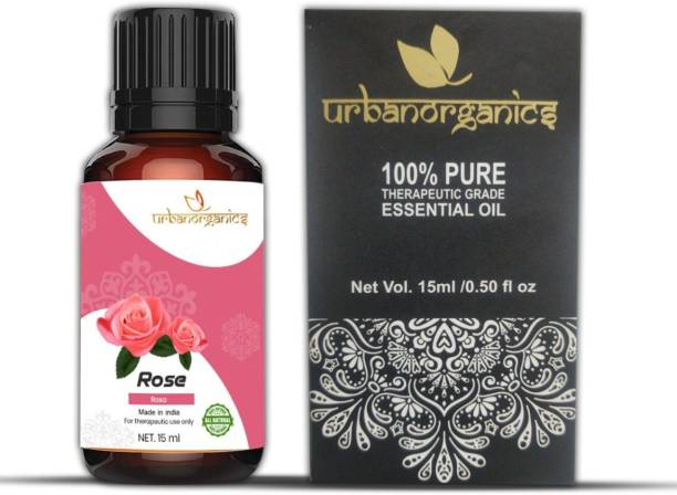URBANORGANICS Rose Natural Essential_Oil For Skin, Face, Hair Care & Pimple Care Undiluted Therapeutic Grade Essential Oil 15ML