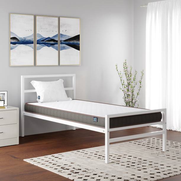 Nilkamal SLEEP Striker + Lite Mattress Metal Single Bed