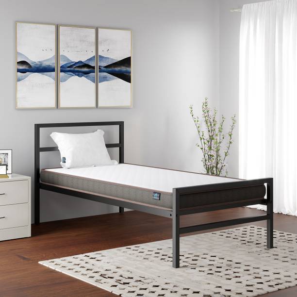 Nilkamal SLEEP Striker + Lite Mattress Metal Single Bed