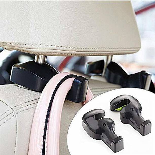 Maxxlite B07J2RL457 Universal Car Back Seat Headrest Hook | Hanging Holder for Purse, Bags, Polybags, Handbags, Groceries (Pack of 2) Car Coat Hanger
