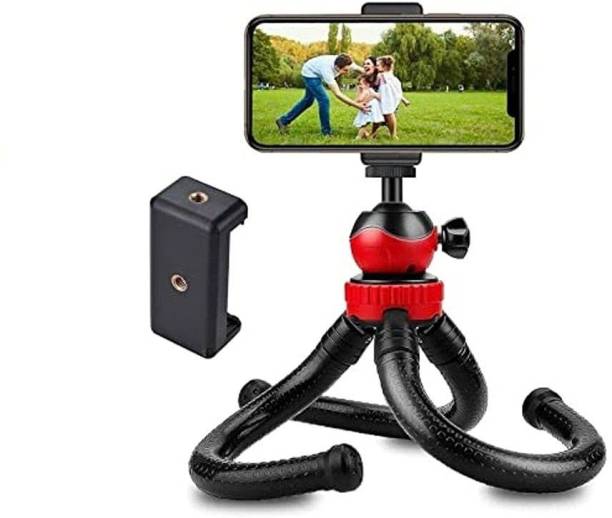 ATSolutions Fully Flexible Octopus 10 Inch Gorilla Tripod for Mobile Phone DSLR and Action Camera GoPro with Holder Stand Gorillapod Lightweight Sturdy Portable Adjustable Foldable Clip Cell Phones Attachment DSLR, Cameras &amp; Smartphones - Universal Compatible iPhone Android Compact Digital Sports Other uses 3 Axis Gimbal for Mobile