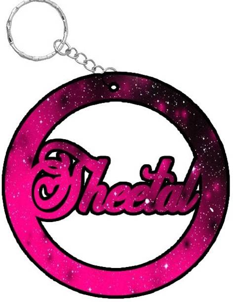 SY Gifts Sheetal Pink Black Glitter Keychain Key Chain