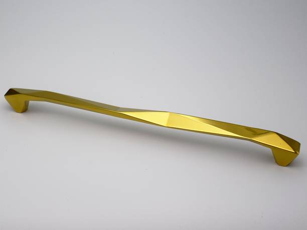 Rab (Code:- Hand Zigzag, PVD Gold, 288MM) Zinc Cabinet/Drawer Handle