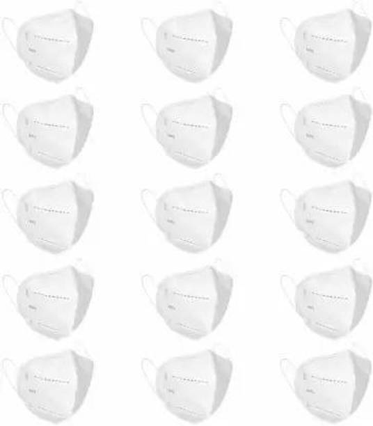 Wellstar 6 Layers N95 / KN95 FFP2 Multi level Filtration & Protection, Resuable, keep highly secure from Viruses Anti Pollution, Anti Bacterial, Anti Virus Without Respirator, Approved and Certified Face Mask FM_202A (White, Free Size, Pack of 15) 6 Layers N95 / KN95 FFP2 Multi level Filtration & Protection, Resuable, keep highly secure from Viruses Anti Pollution, Anti Bacterial, Anti Virus Without Respirator, Approved and Certified Face Mask FM_202A (White, Free Size, Pack of 15) Non-Washable, Water Resistant