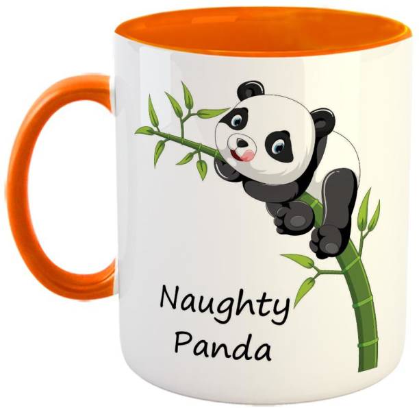 Furnish Fantasy Cute Panda Ceramic Coffee - Best Birthday Gift For Boys, Girls, Kids, Return Gifts - Color - Orange (0769) Ceramic Coffee Mug