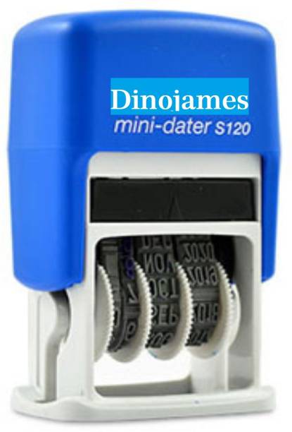 dinojames Date Stamp self-inking (blue) self-inking