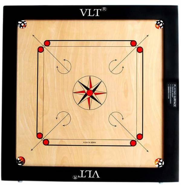 Vlt Large Size Tournament Round Pocket Carrom Board 34 cm Archery Board