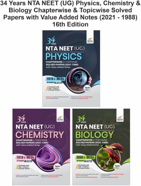 34 Years Nta Neet (Ug) Physics, Chemistry & Biology Chapterwise & Topicwise Solved Papers with Value Added Notes (2021 - 1988)