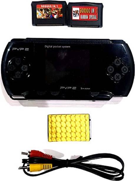 Clubics PVP2 Video Game - 8bit Gaming Console with Super Mario, Contra 1 GB with Super Mario (Black) Limited Edition