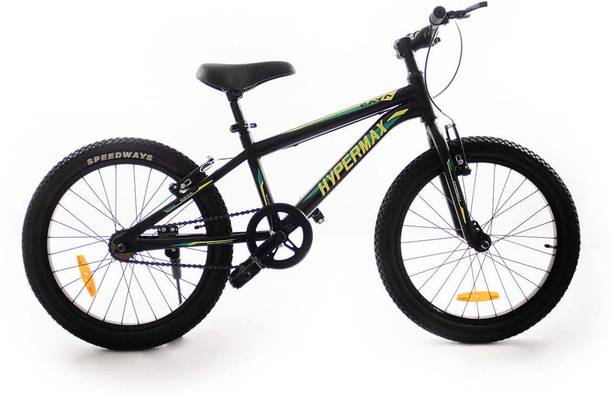 CAYA Hypermax 20" Royal Matte Black UV Protective Coating, Power-Brakes Kids Bikes 20 T (inch) BMX Cycle