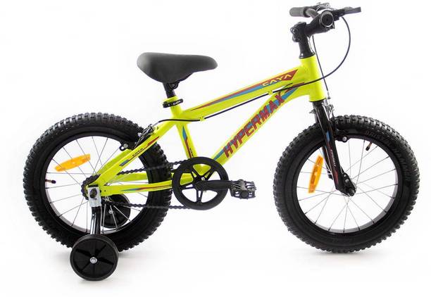 CAYA Hypermax 16" Bright Floro Green UV Protective Coating, Power-Brakes Kids Bikes 16 T (inch) BMX Cycle