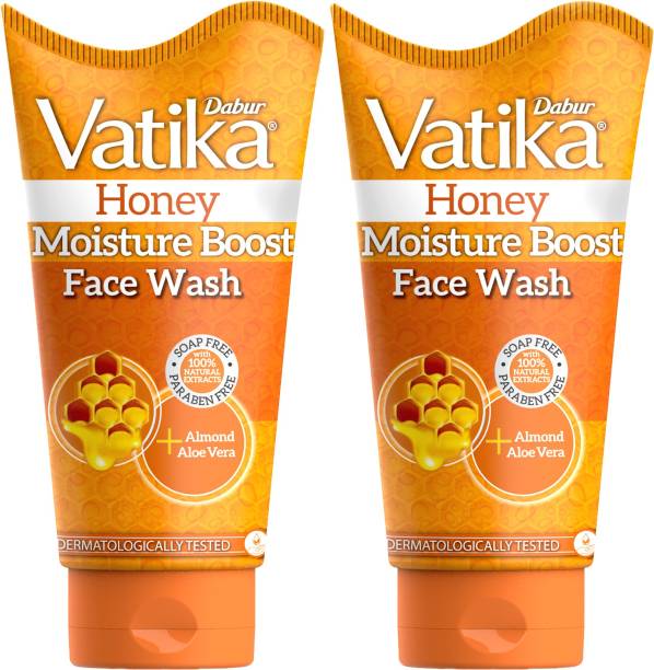 Dabur Vatika Honey Moisture Boost (150ml each , Pack of 2)  Face Wash