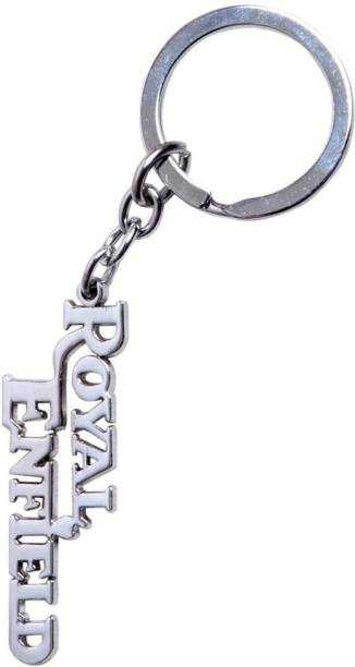 RVM Toys Royal Enfield Keychain Bike Classic Logo Metal Silver Key Chain for Car Bike Men Women Key Ring Key Chain