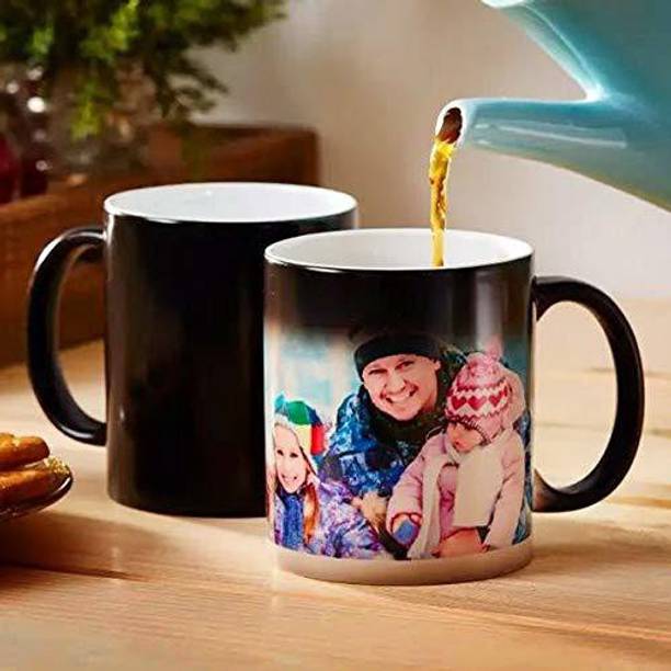 Convay Personalized Photo Text Ceramic Cup For Birthday Anniversary Gift Magic Ceramic Coffee (330 ml) Ceramic Coffee Mug