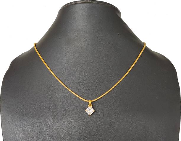 Gold-plated Swarovski Zirconia Alloy, Brass Pendant