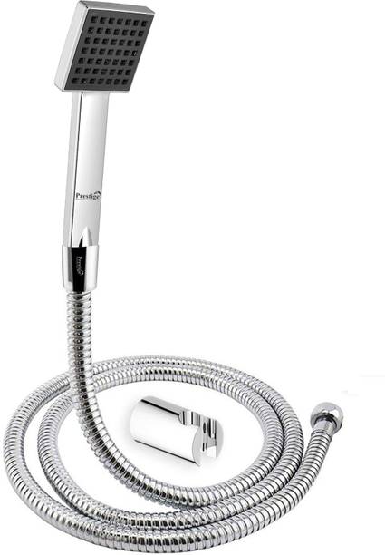 प्रेस्टीज Square Hand Shower Telephonic with 1.5mtr SS Shower Tube and Wall Hook शावर हैड