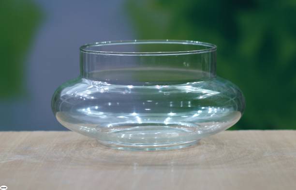 SilverShade Bamboo JAR/Candy JAR/Glass Pot/JAR (4") Glass Vase (4.72 inch, White) Glass Vase