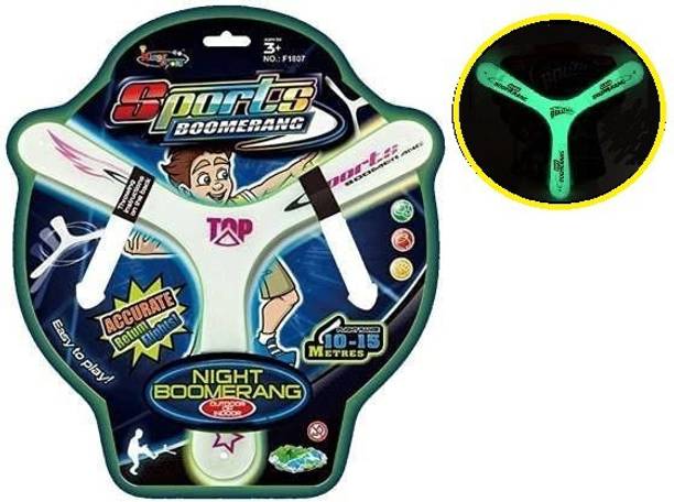 Bestie Toys Glowing In Night Flying Boomerang For Kids And Adult Right Handed, Left Handed Returning Boomerang