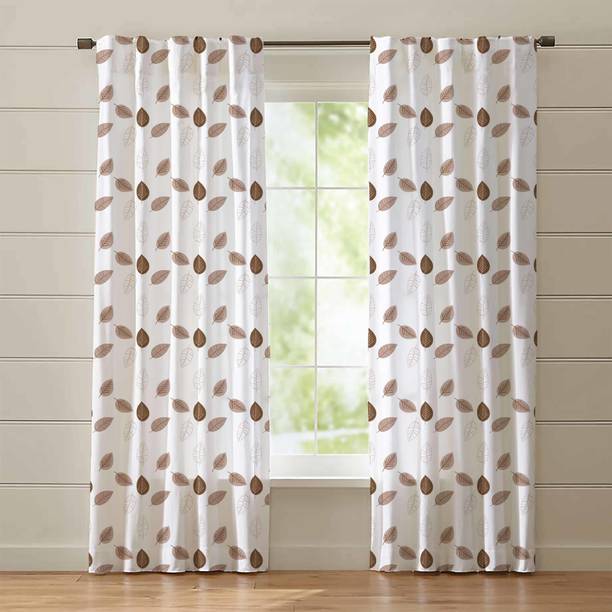 Cotonex 213 cm (7 ft) Polycotton Door Curtain (Pack Of 2)