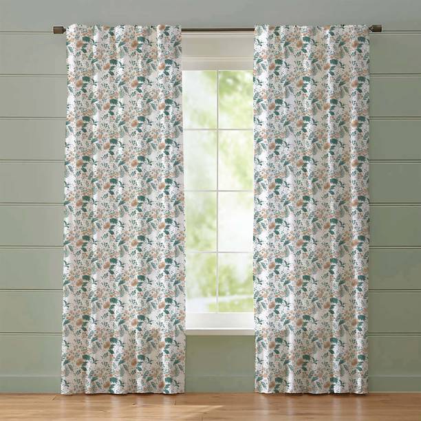 Cotonex 213 cm (7 ft) Cotton Semi Transparent Door Curtain (Pack Of 2)