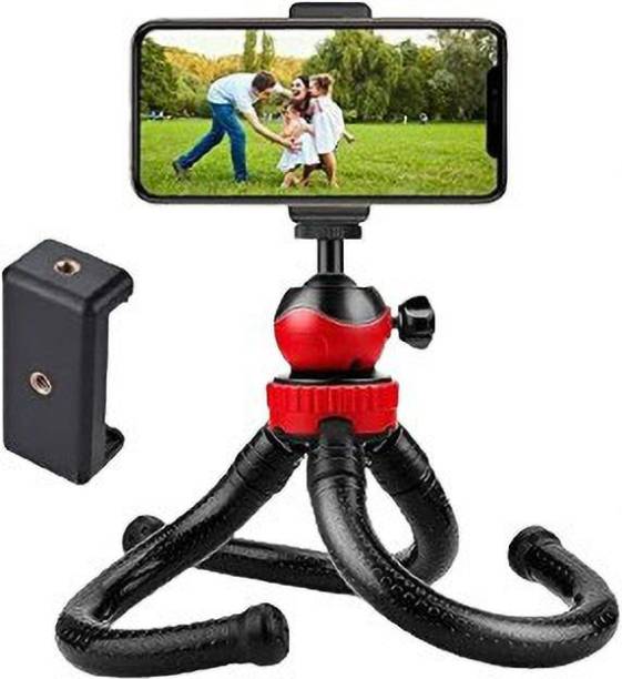 ATSolutions New mini tripod fully flexible Portable with selfie tripod Mobile Attachment Holder Perfect Mono-pod with Gorilla Stand for DSLR &amp; Action Camera Three-Dimension for Video Recording/Reels/Makeup/Online Classes ,YouTube ,Instagram ,Fits all smartphones Tripod 3 Axis Gimbal for Camera, Mobile