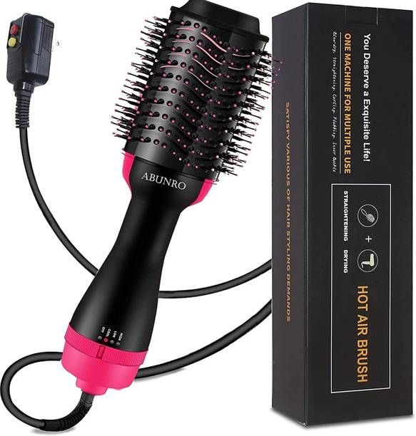 NKK TRADERS One Step Portable Salon Electric Blow Hair Curler Dryer and Styler Comb Oval Hot Air Brush Straightener Volumizer with Ionic Technology Hair Styler