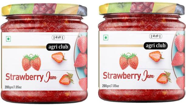 AGRI CLUB Super Strawberry Jam (each 200 Gm) 400 g