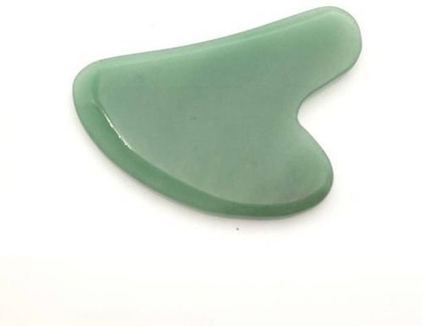 jaderoller Guasha Massage IMPORTIKAAH Natural Green Gua Sha Jade Stone Guasha Board for Facial Skincare, Gua Sha Scraping Massage Tools for SPA Acupuncture Therapy Trigger Point Treatment Massager
