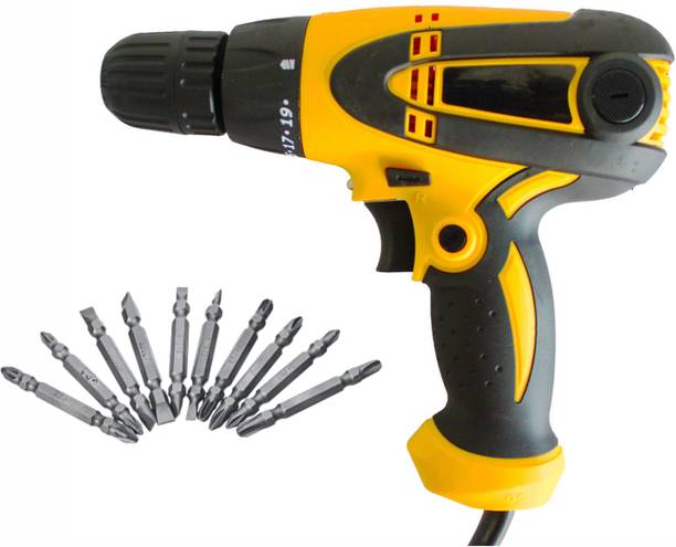 XDLB 10 mm Screw Gun with Ph +- Drill bit set SGN05 Reverse Forward and Torque Adjustment System SD58tr Plastic Compact Screwdriver Cum Drill SGN Machine with PH+- Drill Bit set (Variant color)05 Collated Screw Gun