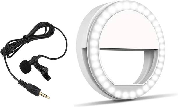 HIFY MINI FLASH RING WITH MINI MIC COMBO FOR REELS, VIDEO, PHOTOSHOOT. COMPATIBLE ALL SMARTPHONE Ring Flash