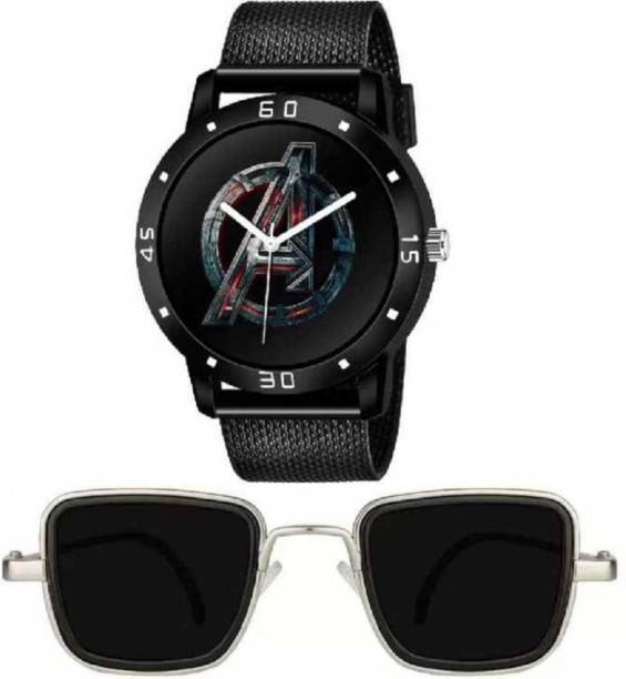 DOWNTOWN UNIQUE COMBO WATCHES SUNGLASSES New Fashion Designer Watch For Mens Analog Watch  - For Boys