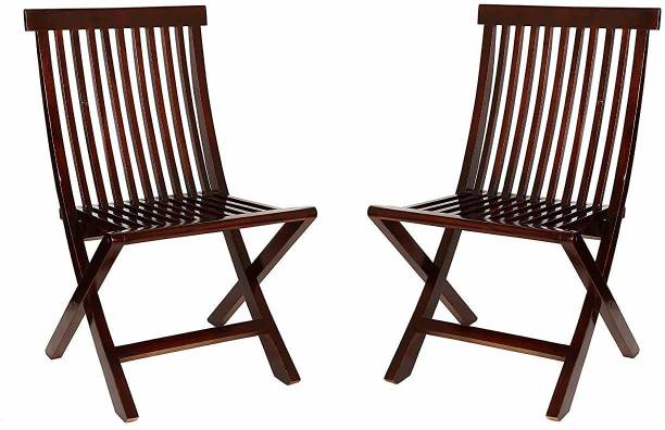 home furniture Wooden Patio Dining Set Foldable 2 Chair for Garden Balcony Outdoor Indoor Terrace Backyard Furniture, Made of High Quality Sheesham wood in Teak Malamine Finish Solid Wood Outdoor Chair
