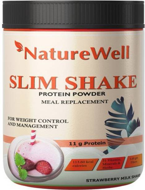 Naturewell Slim Shake For Weight Management Strawberry Flavour Protein Shake (C38) Protein Shake