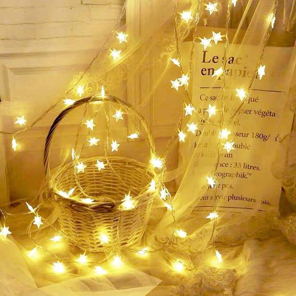 Quality BIt 16 LEDs 0.81 m Yellow Steady Star Rice Lights