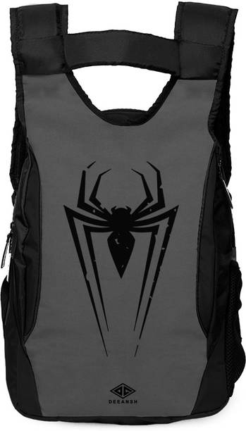 deeansh Unisex Printed Grey spider man School Bag College Bag Multipurpose Backpack 21 L Laptop Backpack