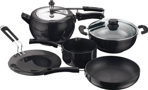 VINOD Hard Anodised Bridal Cookware Set - 5 Pieces इंडक्शन बॉटम कुकवेयर सेट