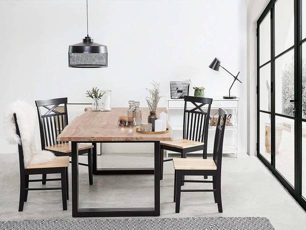 DOKRI Solid Wood 4 Seater Dining Set