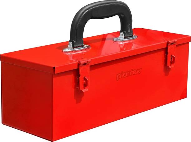 Plantex Metal Tool Box for Tools/Tool Kit Box for Home and Garage/Tool Box Without Tools (Red) Tool Box