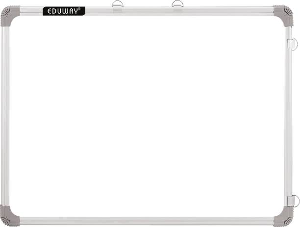 Eduway Size : 2x3 Feet, Non Magnetic Glossy Marker Board Surface and back side Chalk board surface Whiteboards (White and green), Lightweight Aluminium Frame, White, Green board