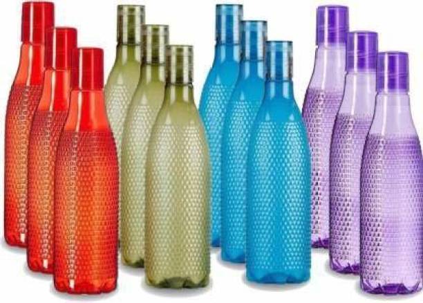 ARDAKI Water Bottle for Fridge Home Office Gym School Unbreakable 1000 ml (Pack of 12) 1000 ml Bottle